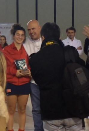 Paula Arrazola, campeona de España de hockey sala.